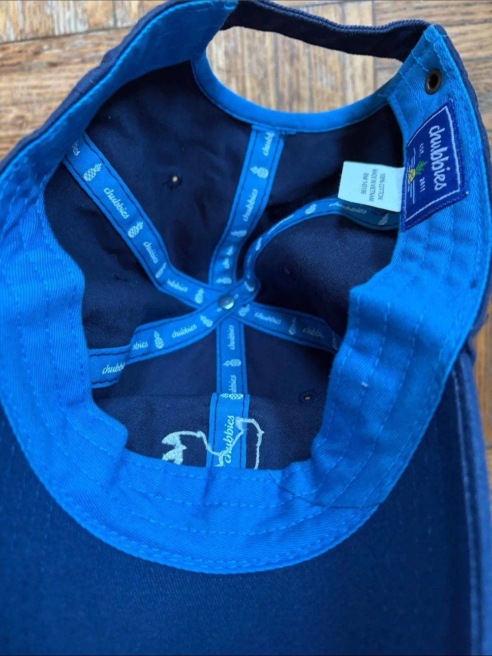 Chubbies Navy Baseball Cap with Colorful Rooster Embroidery